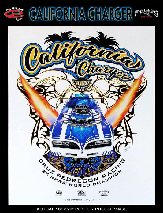 Autographed California Charger Poster